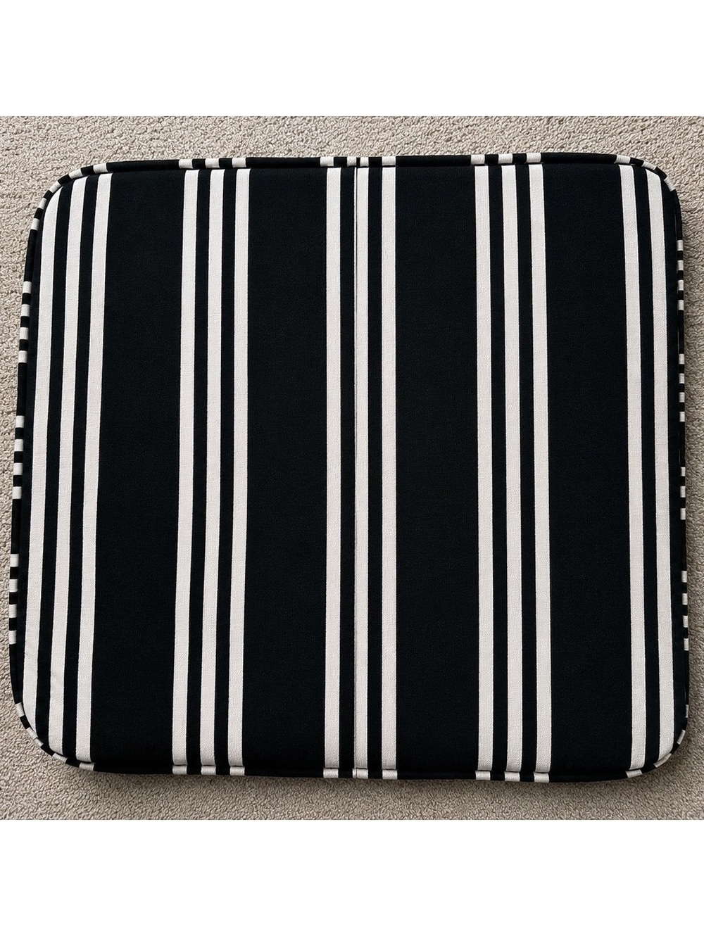 Black and White Striped Pillow Cover 23 x 23 in